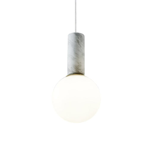 elevenpast Lighting White Marble Marble Pendant Light Black | White GO-KLCH-830/WH