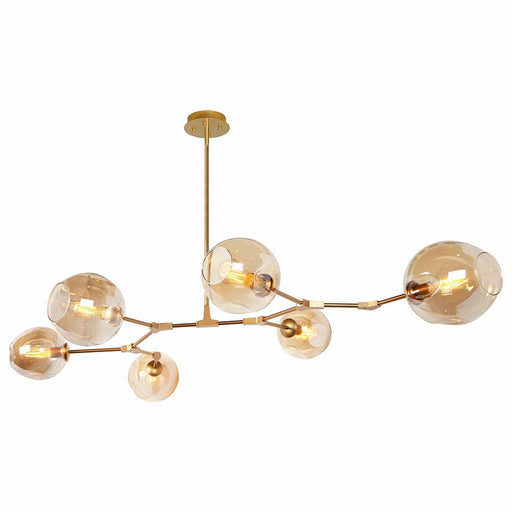 elevenpast Satin Gold Molecule Chandelier 6 Light Black | Gold GO-KLCH170-6/SG