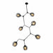 elevenpast Black Molecule Chandelier 7 Light Vertical Black | Gold GO-KLCH170-7/B