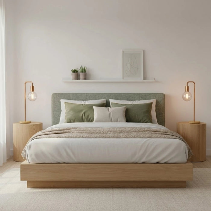 Gold and Wood Minimalist Desk Lamp – Set of 2