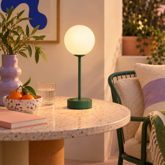 Nomi Rechargeable Globe Lamp -  Black | Lemon | Pink | Forest Green