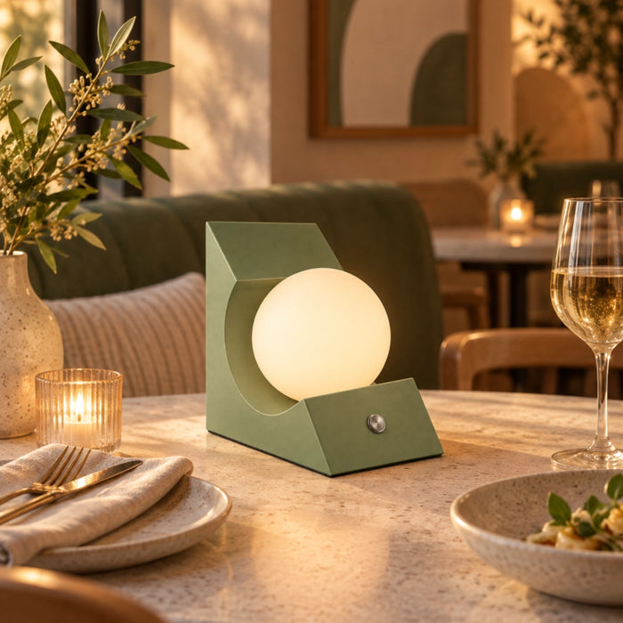 Jude Rechargeable Globe Lamp -  Wood | Blue | Orange | Green