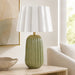 Pepino Ceramic Sage Lamp - Scallop Shade in White | Natural 