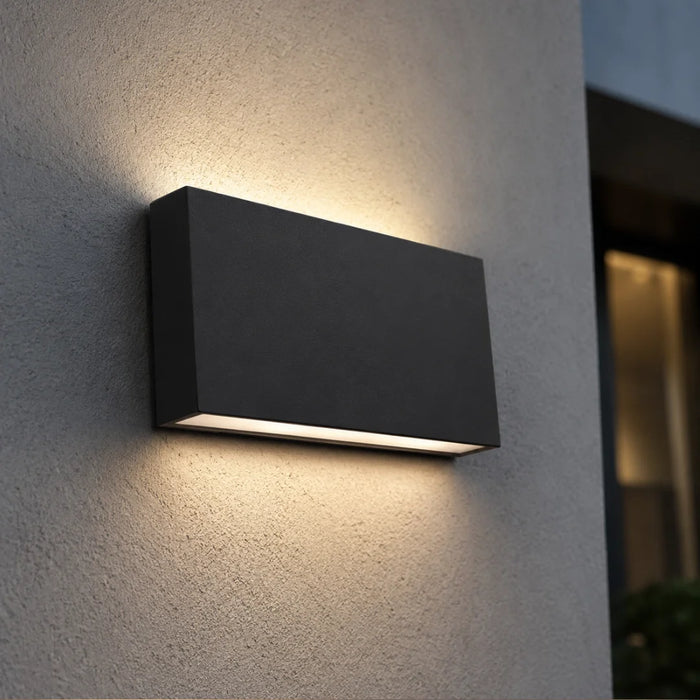 elevenpast Wall Light Modern Outdoor Up and Down LED Wall Light – Matt Black | Matt White