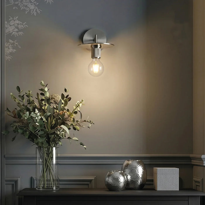 elevenpast Pendant Pedro Plate Wall Light Black | Gold | Chrome