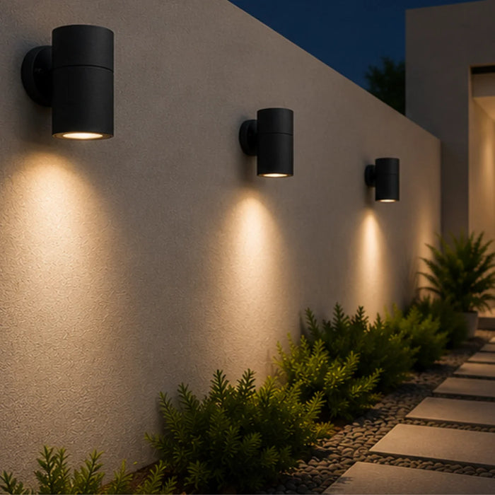 elevenpast Wall Light Ellies Ash Series AC Up/Down Facing Outdoor Wall Light - GU10 Base White | Black