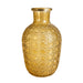 elevenpast glass vase Yellow Textured Glass Bottle Vase - Amber Yellow | Green GVX110 Amber