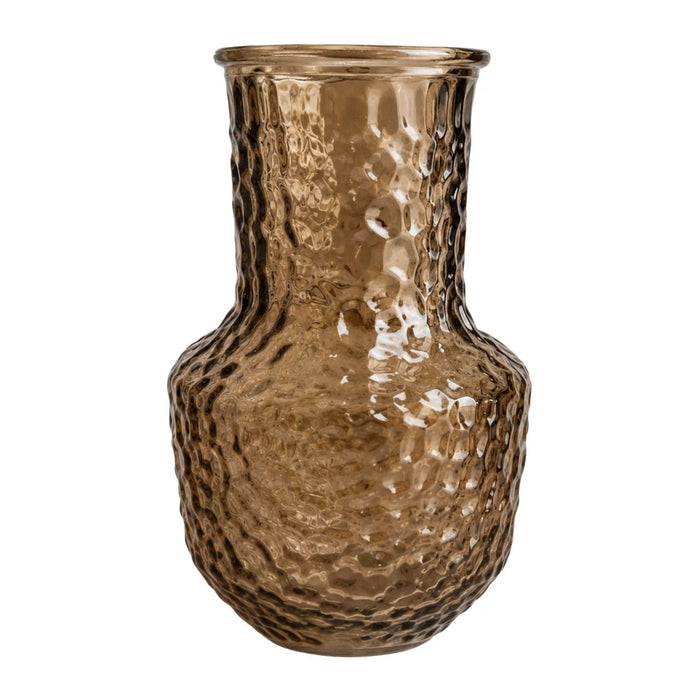 elevenpast glass vase Brown Textured Glass Vasem - Emerald Green | Brown GVX287B