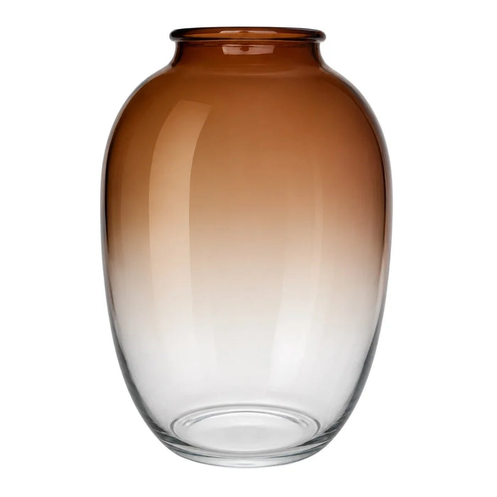 elevenpast glass vase Glass Vase – Amber Ombre Oval GVXS665B