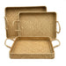 Woven Serving Tray With Handles (Set of 3)– Natural 