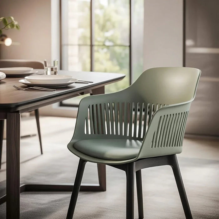 elevenpast Chairs Lyric Tub Chair - Black Polypropylene Legs & Fabric Seat