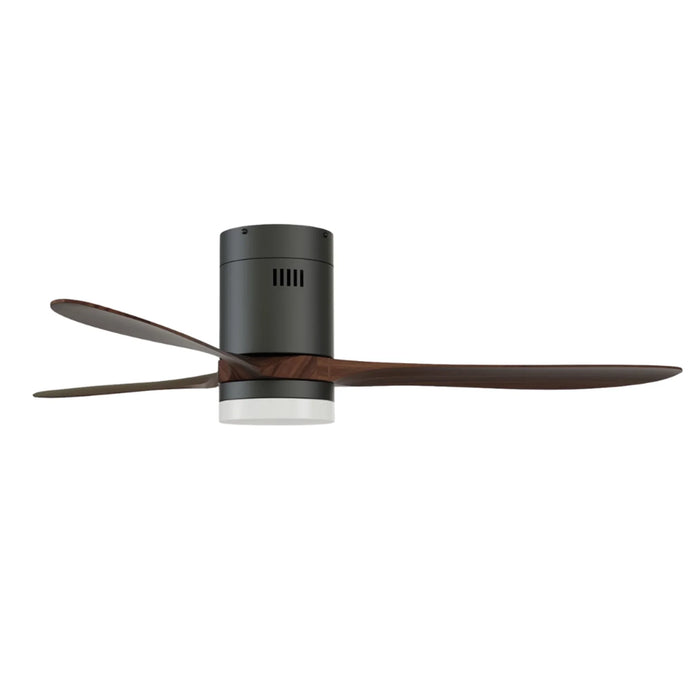 elevenpast Ceiling Fan Dark Oak Hugger Wooden 3-Blade Ceiling Fan with LED Light Kit – Light Oak | Dark Oak HUGB31320REMDOAKLED 6009210047526