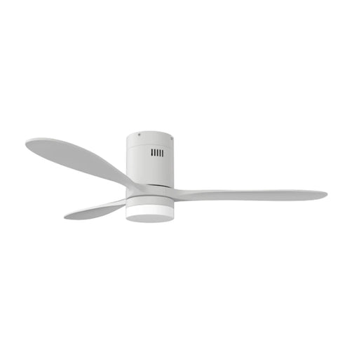 elevenpast Ceiling Fan White Hugger Wooden 3-Blade Ceiling Fan with LED Light Kit – White | Black HUGW31320REMLED 6009210047472