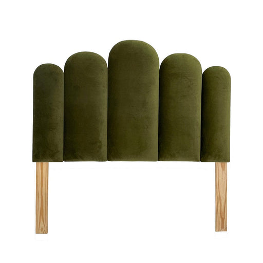 elevenpast Olive Boudoir Velvet Headboard Queen Size IDHBBQM 633710850599