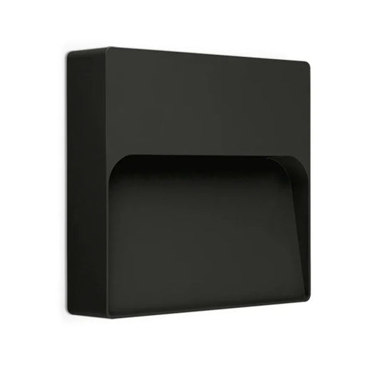 elevenpast LED footlight Black Intake Square 8W LED Wall Downlight – IP54 Outdoor Step Light