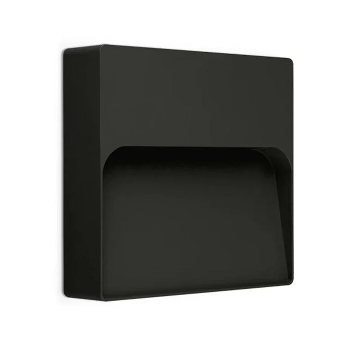 elevenpast LED footlight Black Intake Square 8W LED Wall Downlight – IP54 Outdoor Step Light