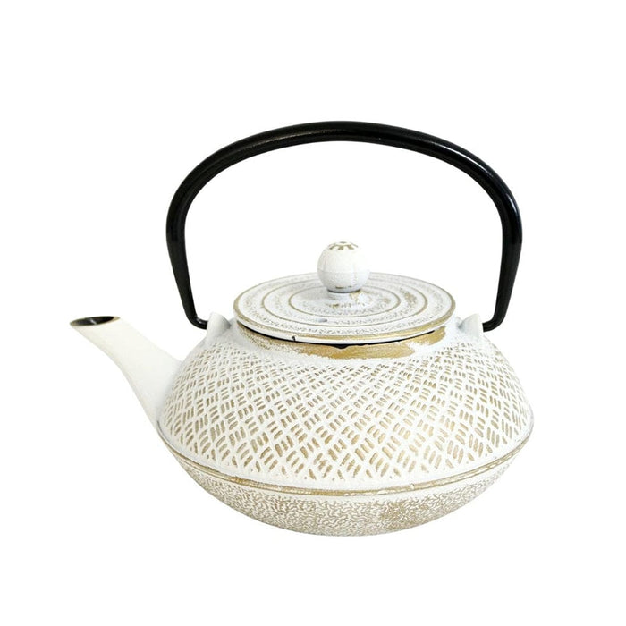 elevenpast Kitchen Appliances Iron Teapot White and Gold 800ml IRONTX2