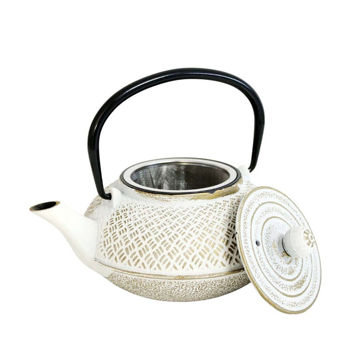 elevenpast Kitchen Appliances Iron Teapot White and Gold 800ml IRONTX2
