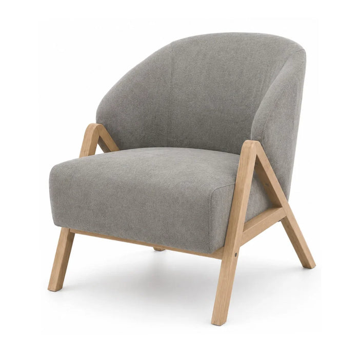 elevenpast Occasional Chair Stone Occasional Chair with Wooden Frame Upholstered in Stone | Taupe IT3629AC-STN
