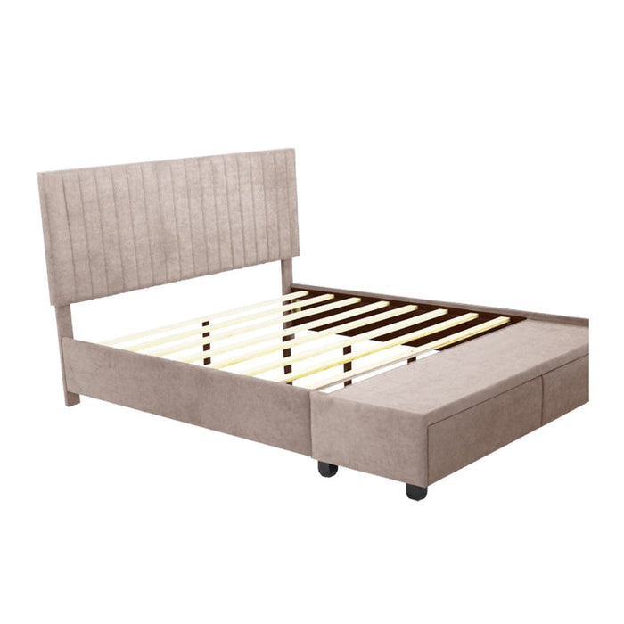 elevenpast bed Lorence Queen Bedframe with Storage ITG2293-1QB- BEIGE