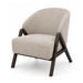 elevenpast Occasional Chair Taupe Occasional Chair with Wooden Frame Upholstered in Stone | Taupe ITG2629QHB/ST