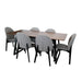 elevenpast Soho 7 Piece Dining Table and Chairs IVT-3260/IVC1225(6)