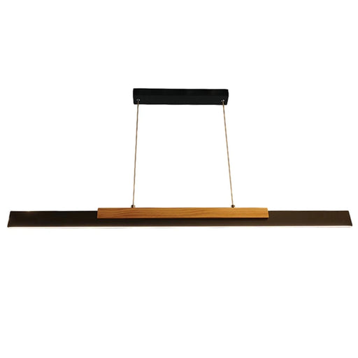 elevenpast pendant light Woodline Black and Wood Linear LED Pendant Light - Style 1 J-K-LED-1293