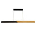 elevenpast pendant light Woodline Black and Wood Linear LED Pendant Light - Style 2 J-K-LED-1294