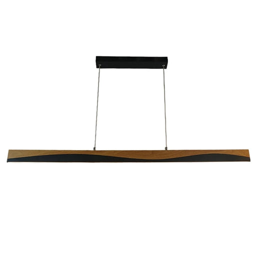 elevenpast pendant light Woodline Black and Wood Linear LED Pendant Light - Style 3 J-K-LED-1298