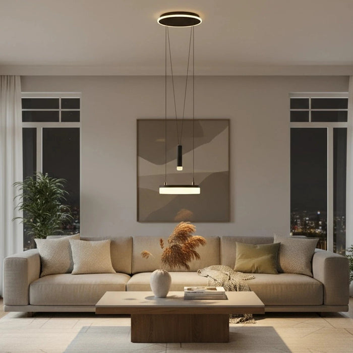 elevenpast pendant light Pullcore Vertical LED Pulley Pendant Light - Black J-K-LED-2530/1