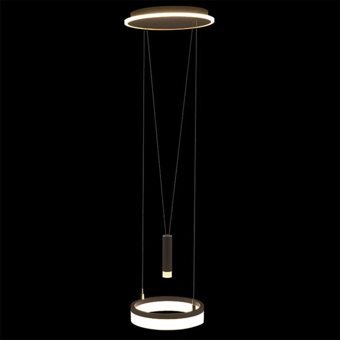 elevenpast pendant light Pullcore Vertical LED Pulley Pendant Light - Black J-K-LED-2530/1