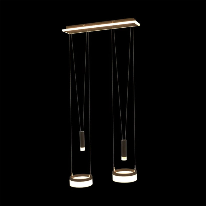 elevenpast pendant light Pullcore Vertical Twin LED Pulley Pendant Light - Black J-K-LED-2530/2