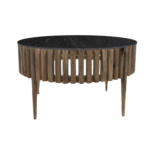 elevenpast Tables Black Jamala Coffee Table Wood and Stone JAMST70BK 633710851886