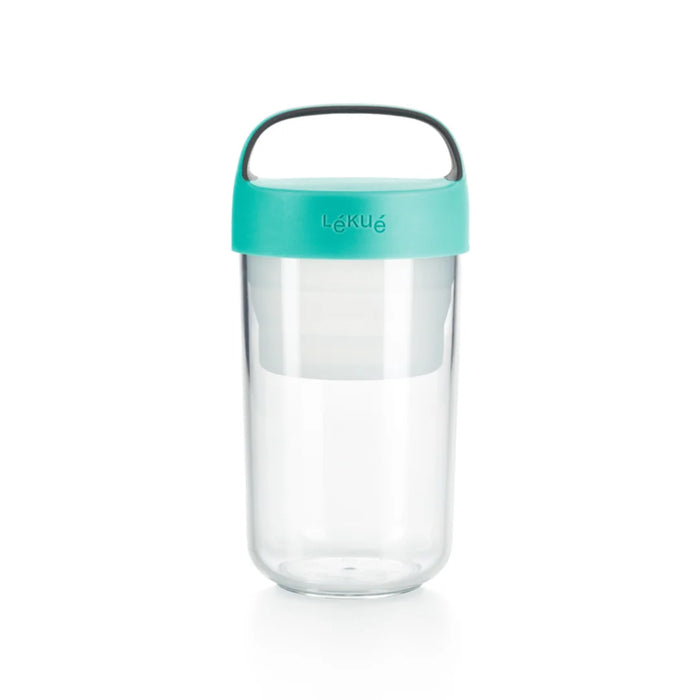 elevenpast food containers Turquoise Lékué Jar To Go 600ml - Turquoise | Coral