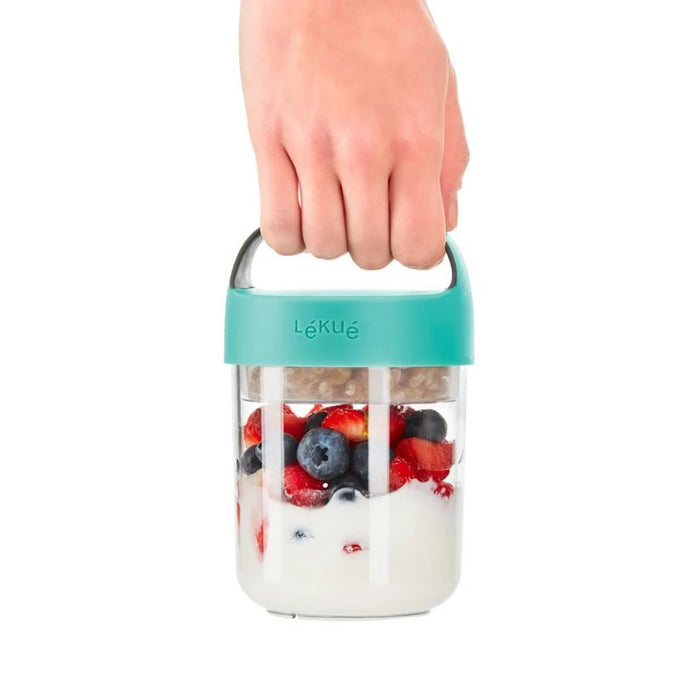 elevenpast food containers Lékué Jar To Go 400ml - Turquoise | Coral