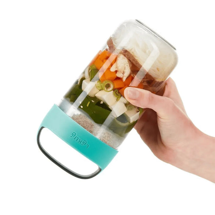 elevenpast food containers Lékué Jar To Go 600ml - Turquoise | Coral