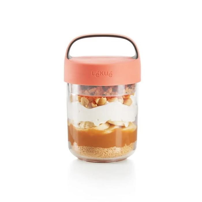 elevenpast food containers Lékué Jar To Go 400ml - Turquoise | Coral