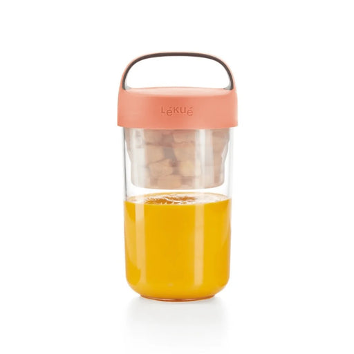 elevenpast food containers Lékué Jar To Go 600ml - Turquoise | Coral