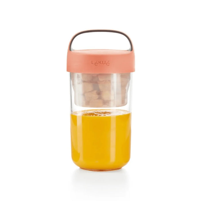 elevenpast food containers Lékué Jar To Go 600ml - Turquoise | Coral