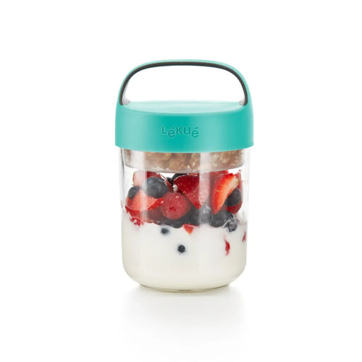 elevenpast food containers Lékué Jar To Go 400ml - Turquoise | Coral