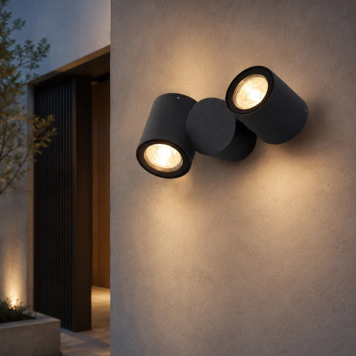 elevenpast Wall Light Diago Double Aluminium Adjustable Wall Light Black JB-KLG-800/2