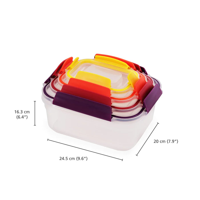 Joseph Joseph food containers Nest™ Lock 8-Piece Multicolour Mixed Food Container Set JJN1000013/2