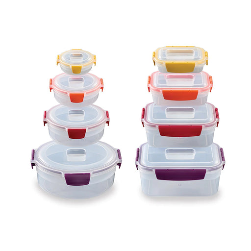 Joseph Joseph food containers Nest™ Lock 8-Piece Multicolour Mixed Food Container Set JJN1000013/2