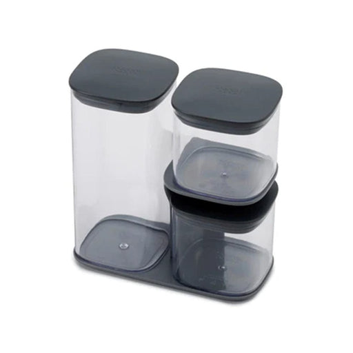 Joseph Joseph food containers 3 set Podium™ 3 or 5 piece Storage Container Set Grey JJO81072/4