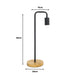 elevenpast Table Lamp Black and Wood Minimalist Desk Lamp – Set of 2 JJR-0801