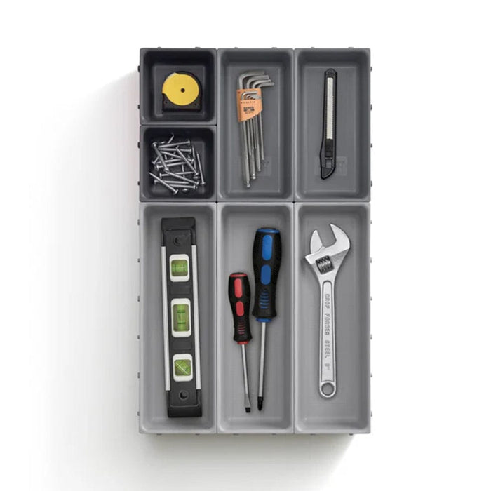 Joseph Joseph cutlery organiser Blox™ 7 piece Drawer Organiser Set Grey JJR85199/4