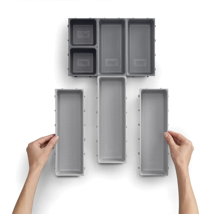 Joseph Joseph cutlery organiser Blox™ 7 piece Drawer Organiser Set Grey JJR85199/4