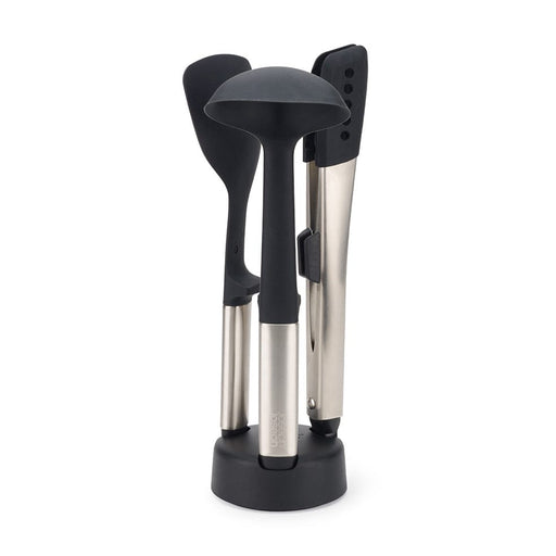 Joseph Joseph kitchen cooking utensil set Elevate™ Fusion 3-Piece Stainless-steel Utensil Set with Compact Stand JJT10569/4