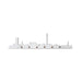 elevenpast Decor White Johannesburg Skyline Wall Hooks | Black or White JOHANNESBURGSKYLINEHOOKW