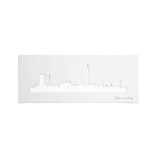 elevenpast Wall art White Johannesburg Skyline Wall Art Black | White JOHANNESBURGSKYLINEW